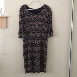 Black Lace Midi Dress